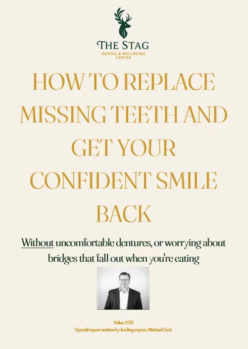 Cover of the free guide to dental implants