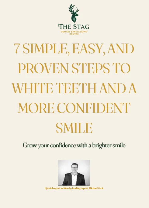 Cover of the free guide to teeth whitening
